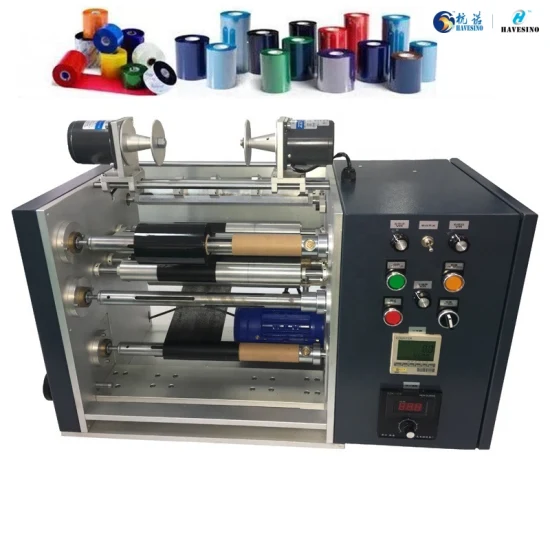 Vendas diretas da fábrica mini impressora de cartão térmico fitas cortadora rebobinadora para pigmento metálico de folha